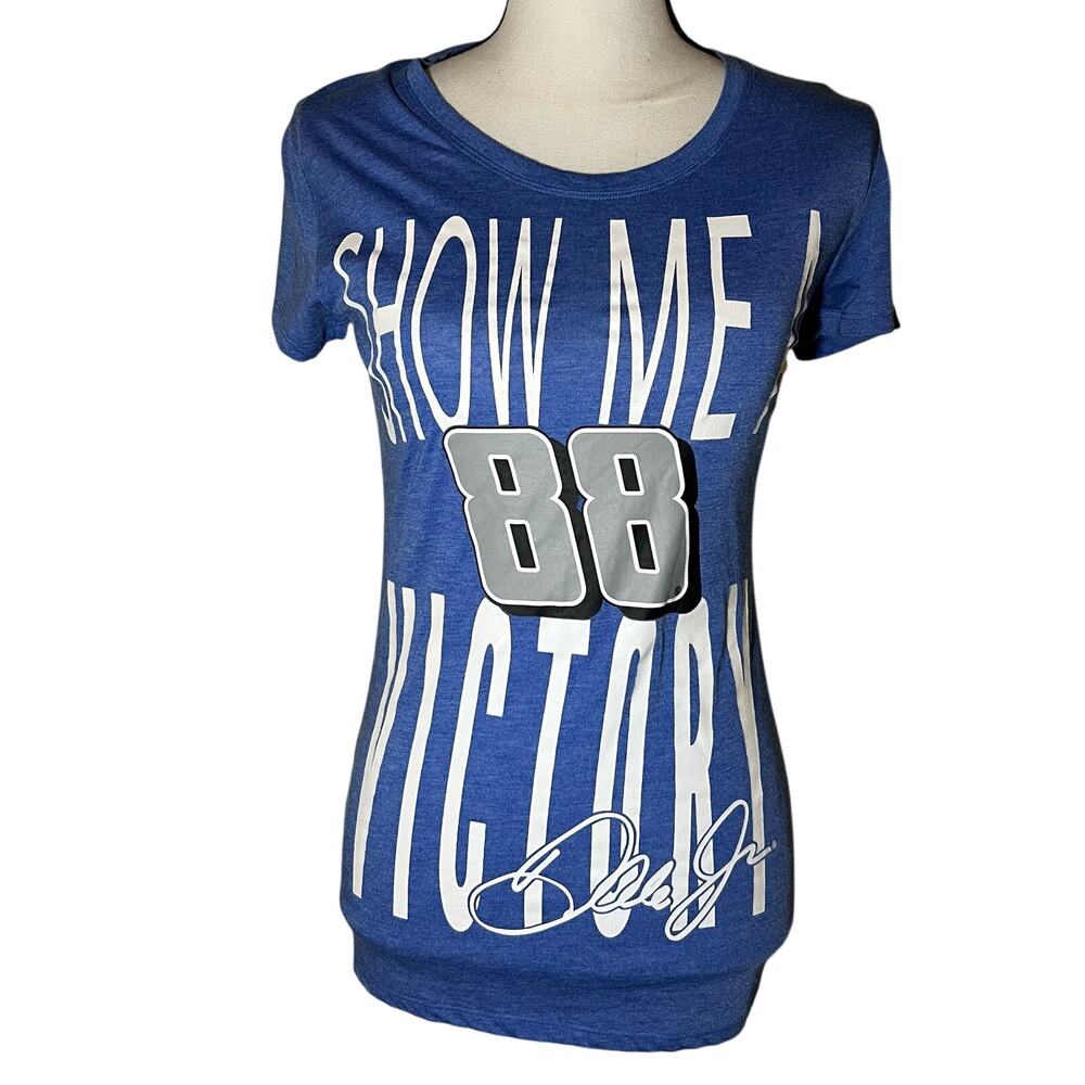 5/$25 NASCAR Dale Earnhardt Jr #88 “Show Me a Victory” Blue Graphic Tee Size XS
